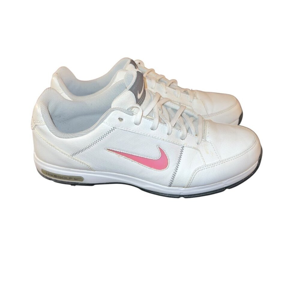 Youth Nike Remix Jr Golf White/Pink Golf Shoes Water Resistant Size 6Y Women’s 8
